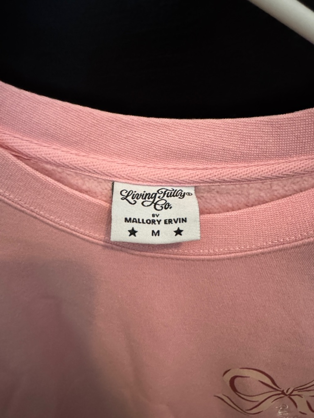 Living Fully Co. Christmas Pink Gift-Print Crewneck Sweatshirt - Picture 2 of 7